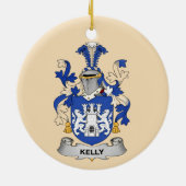 Kelly Coat of Arms Ceramic Ornament (Achterkant)