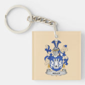 Kelly Coat of Arms Stone Keychain (Voorkant)