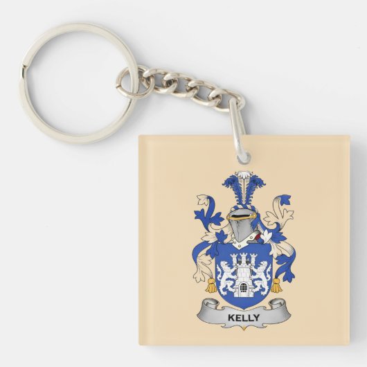 Kelly Coat of Arms Stone Keychain (Voorkant)