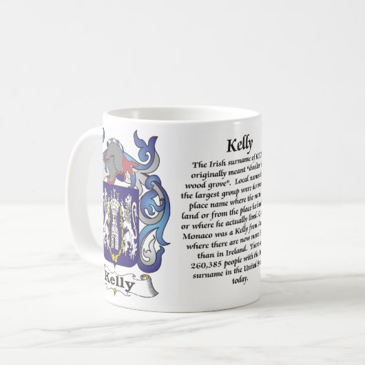 Kelly Family Coat of Arms Mok (Voorkant links)