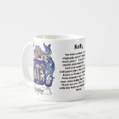 Kelly Family Crest op een mok (Voorkant links)