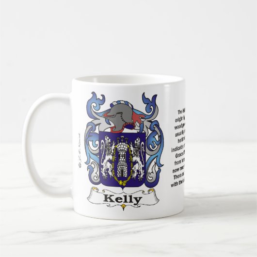 Kelly Family Crest op een mok (Links)