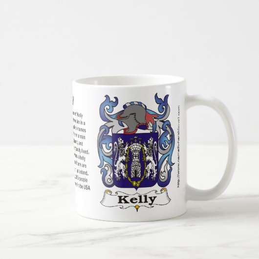 Kelly Family Crest op een mok (Rechts)