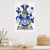 Kelly Family Crest Poster (Keuken)