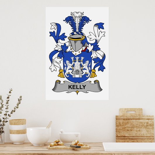 Kelly Family Crest Poster (Keuken)