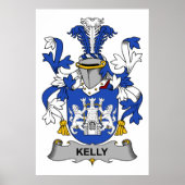 Kelly Family Crest Poster (Voorkant)