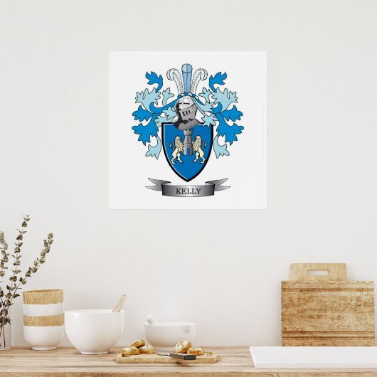 Kelly Family Crest Poster (Keuken)