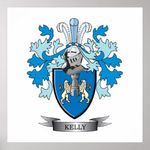 Kelly Family Crest Poster