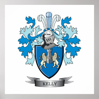Kelly Family Crest Poster