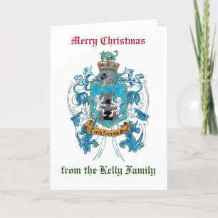 Kelly Family Crest / Wapenschild Kerst Kaart