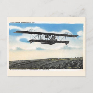Kelly Fields Aviation Field Airplane test Briefkaart