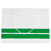 Kelly Green Bottom Edge Racing Stripes op wit Groot Cadeauzakje (Voorkant)