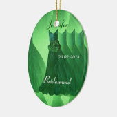 KELLY GREEN Bridesmaid Bedankt voor je bruiloft Keramisch Ornament (Links)