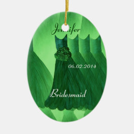 KELLY GREEN Bridesmaid Bedankt voor je bruiloft Keramisch Ornament