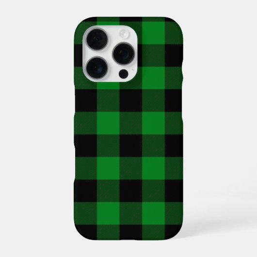 Kelly Green Buffalo Plaid iPhone Hoesje (Achterkant)