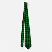 Kelly Green Buffalo Plaid Stropdas (Achterkant)