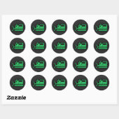 Kelly Green Bulldozer Ronde Sticker (Vel)