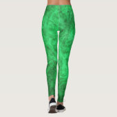Kelly Green Burl textuur look Leggings (Achterkant)