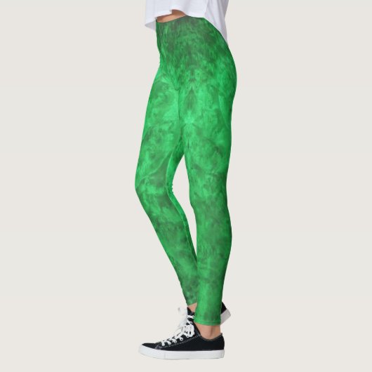Kelly Green Burl textuur look Leggings (Links)