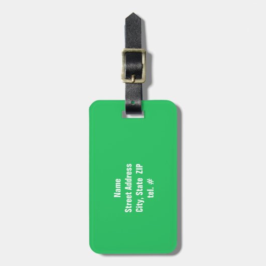 Kelly Green Cheerleader Bagagelabel (Voorkant verticaal)