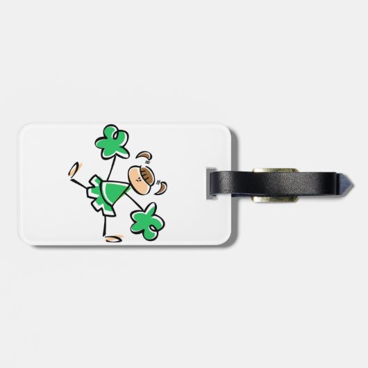 Kelly Green Cheerleader Bagagelabel (Achterkant horizontaal)