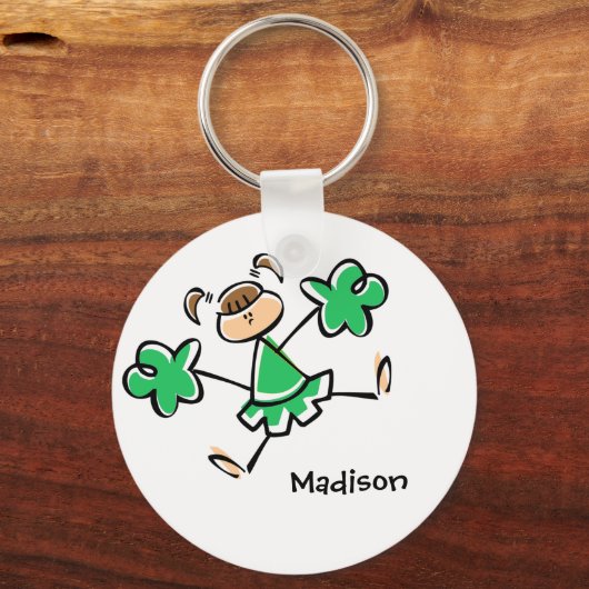 Kelly Green Cheerleader Sleutelhanger (Voorkant)