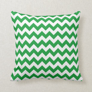 Kelly Green Chevron Stripes Kussen