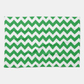 Kelly Green Chevron Stripes Theedoek (Horizontaal)