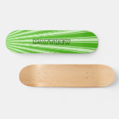 Kelly green Color Stripe Funky Pattern Skateboard (Horizontaal)