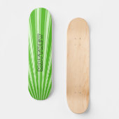 Kelly green Color Stripe Funky Pattern Skateboard (Voorkant)