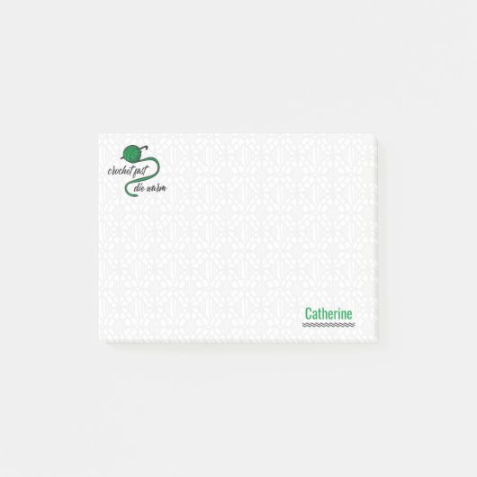 Kelly Green Crochet Fast, Die Warm Post-it® Notes (Voorkant)