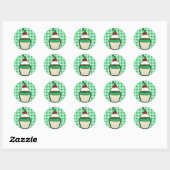 Kelly Green Cupcake Ronde Sticker (Vel)
