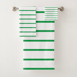 Kelly Green Decorative stripe-patroon Bad Handdoek