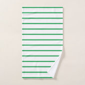 Kelly Green Decorative stripe-patroon Bad Handdoek (Handdoek)