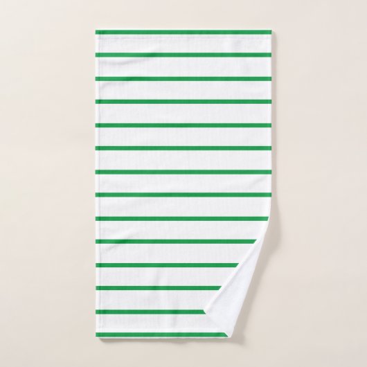 Kelly Green Decorative stripe-patroon Bad Handdoek (Handdoek)