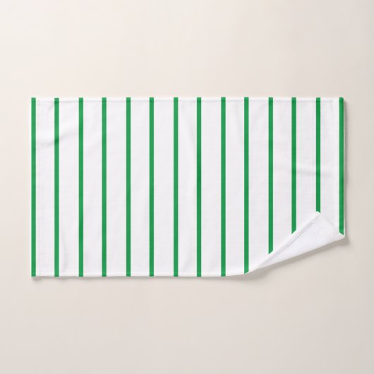 Kelly Green Decorative stripe-patroon Bad Handdoek (Handdoek)