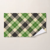 Kelly Green en Black Tartan Pset Bad Handdoek (Handdoek)
