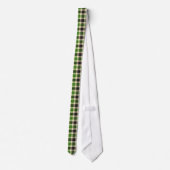 Kelly Green en Black Tartan Pset Stropdas (Achterkant)