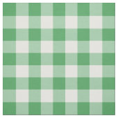 Kelly Green en White Gingham Pattern Fabric Stof (Swatch)