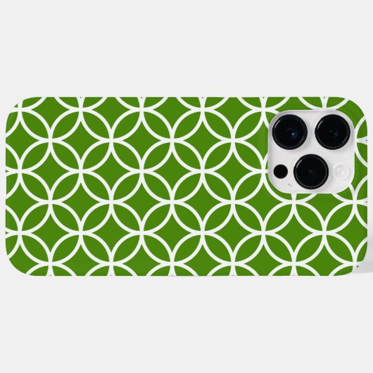 Kelly Green en White Modern Geometric Pattern Case-Mate iPhone Case (Achterkant (horizontaal))