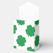 Kelly Green en White Shamrock, 4-blad klaver Bedankdoosjes (Geopend)