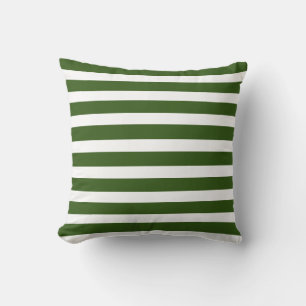 Kelly Green en White Striped Sierkussen