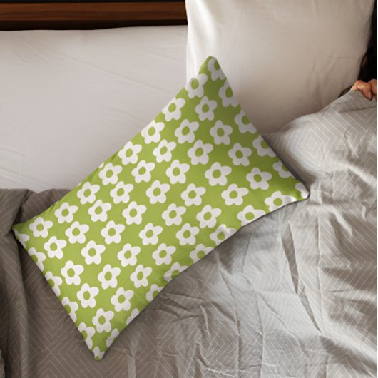 Kelly Green Floral Pillow Hoesje Kussensloop