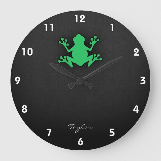 Kelly Green Frog Grote Klok (Voorkant)