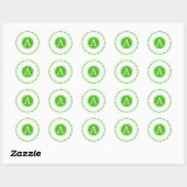Kelly Green - Gepersonaliseerde envelopafdichtinge Ronde Sticker (Vel)
