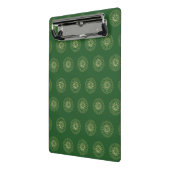 Kelly Green | Golden Zinnia Flower Medallions Mini Klembord (Angled2)