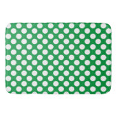 Kelly Green: Groot wit Polka Dot Patroon Badmat (Voorkant)
