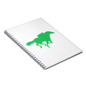 Kelly Green Horse Racing Notitieboek (Rechterzijde)