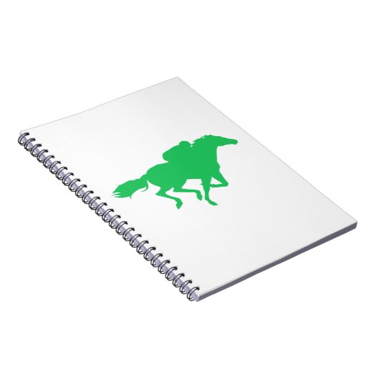 Kelly Green Horse Racing Notitieboek (Rechterzijde)