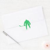 Kelly Green Ice Hockey Ronde Sticker (Envelop)